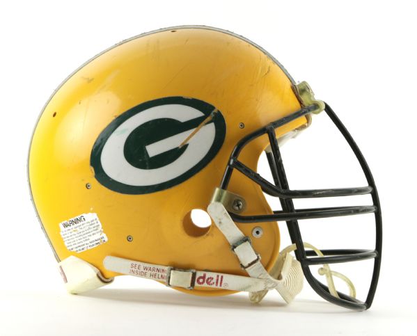 1987-90 Shawn Patterson Green Bay Packers Game Worn Signed Helmet (Scott Waters/MEARS LOA/JSA)