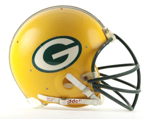 1986-89 John Anderson Green Bay Packers Game Worn Signed Helmet (Scott Waters/MEARS LOA/JSA)