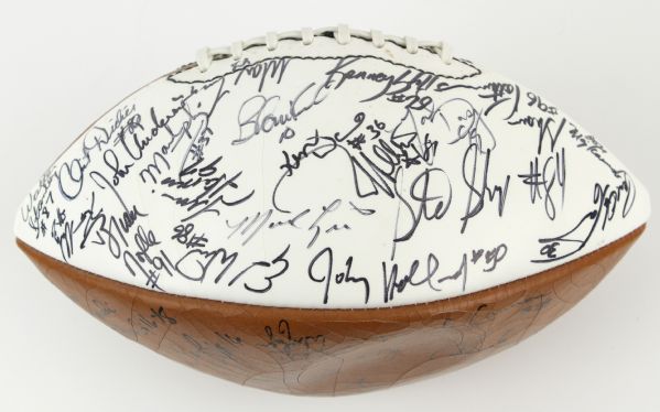 1988-90 Green Bay Packers Team-Signed Football w/30+ Sigs. - JSA 