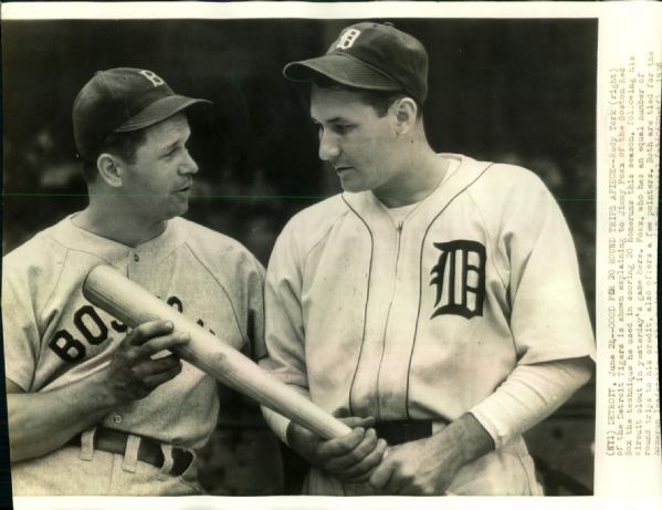 1938 Jimmie Foxx Rudy York Boston Red Sox Detroit Tigers "Boston Herald Archives" Original 8" x 10" Photo (BH Archives Hologram/MEARS LOA)