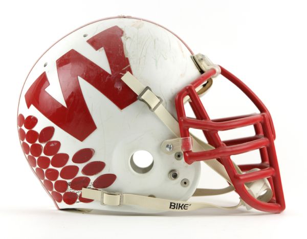 1984-90 circa Wisconsin Badgers Game Worn Helmet w/Bucky Decals (Scott Waters/MEARS LOA)