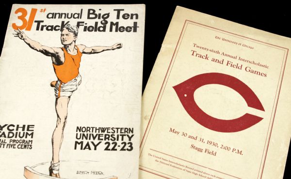 1930-31 Track & Field Program - Lot of 2 Incl. Big 10 Track & Field Meet 