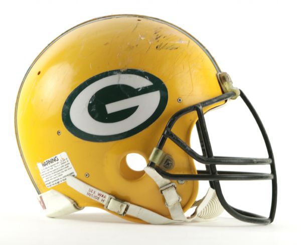 1987-89 Mark Cannon Green Bay Packers Game Worn Signed Helmet (Scott Waters/MEARS LOA/JSA)