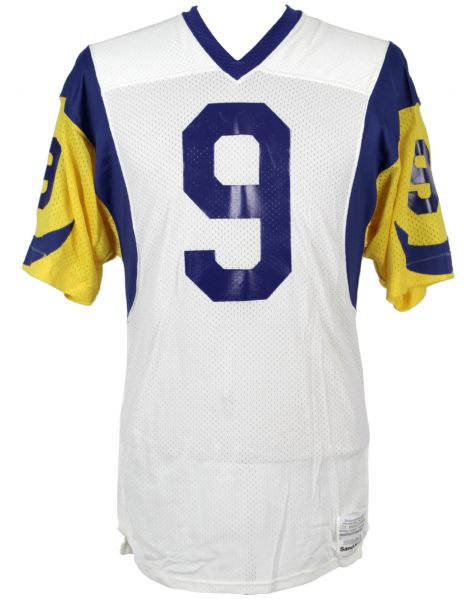 1991 Barry Helton #9 Los Angeles Rams Game Worn Road Jersey (MEARS LOA)