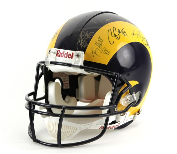 1999-00 St. Louis Rams Team Signed Full Size Helmet Super Bowl Champions w/ Tri-Star Hologram 