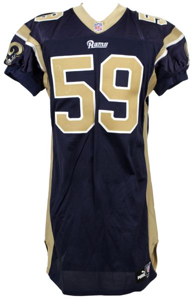 2000 London Fletcher #59 St. Louis Rams Game Worn Home Jersey (MEARS LOA) 