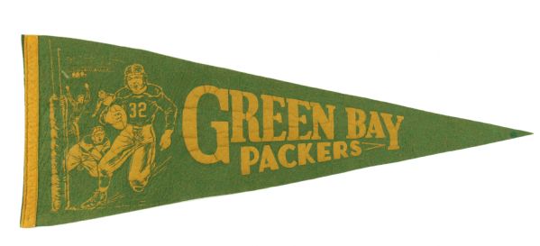 1940s Circa Green Bay Packers Full Size Pennant 