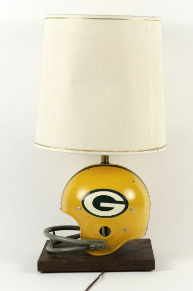 1960s Green Bay Packers 26" Lamp With Authentic Helmet