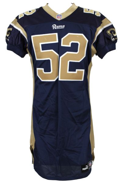 2000 Mike Jones St. Louis Rams Game Worn Jersey w/Repair - MEARS LOA 