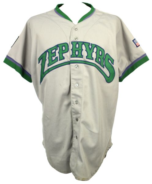 1991-92 Denver Zephyrs #23 Game Worn Jersey - MEARS LOA 