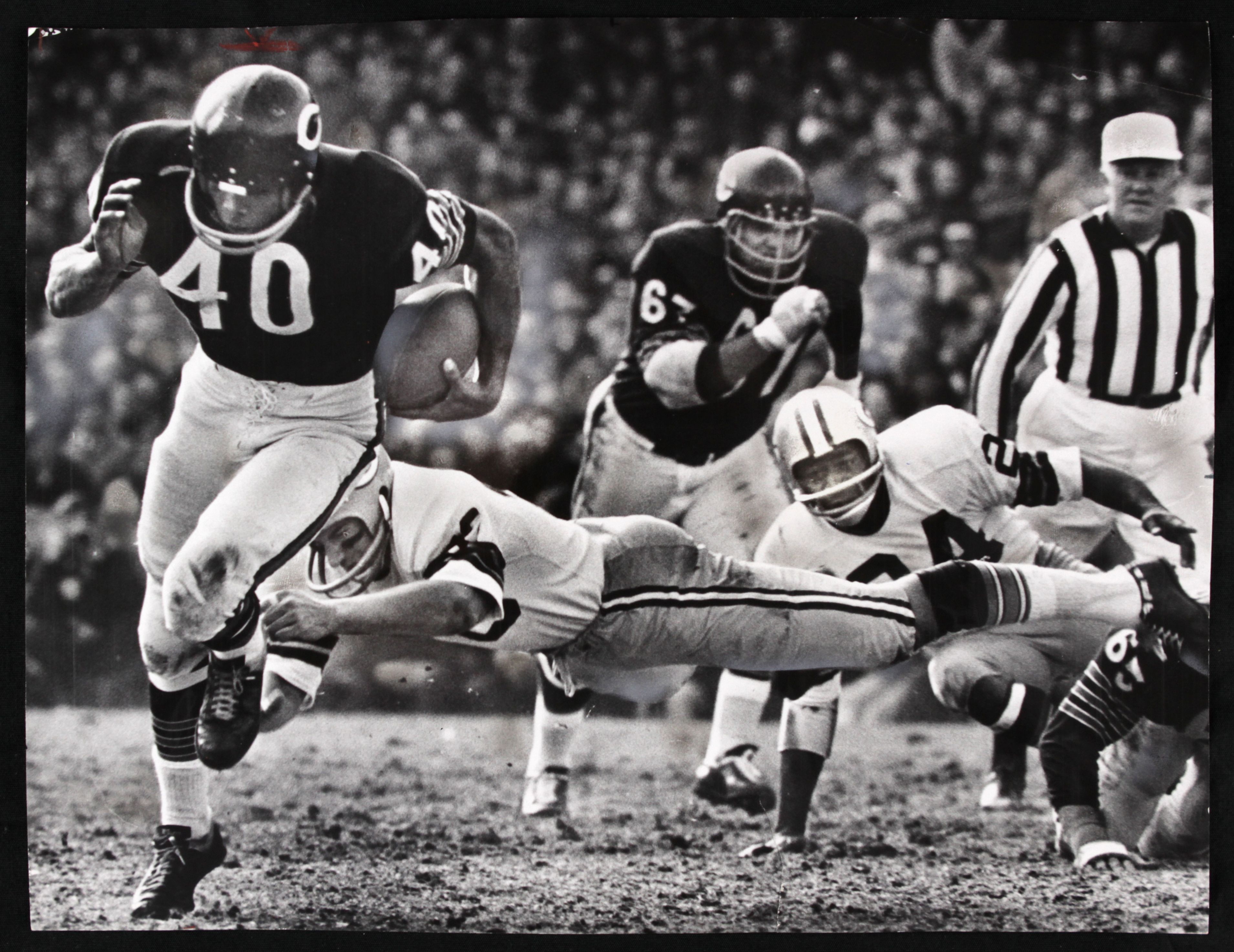 Lot Detail - 1967 Gale Sayers Chicago Bears Original 12 1/2' x 9 3