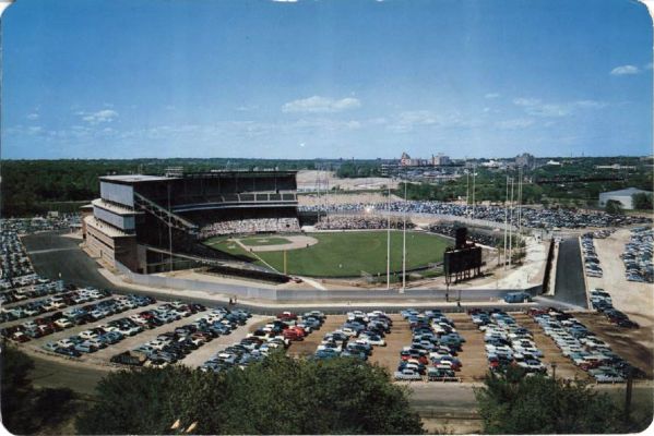 1953-55 Milwaukee Braves County Stadium Oversized 9" x 6" Postcard - Lot of 5