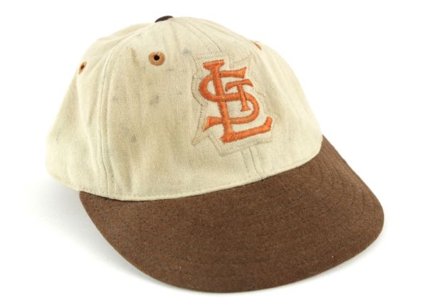 1946-49 St. Louis Browns Game Worn Home Cap (MEARS LOA)