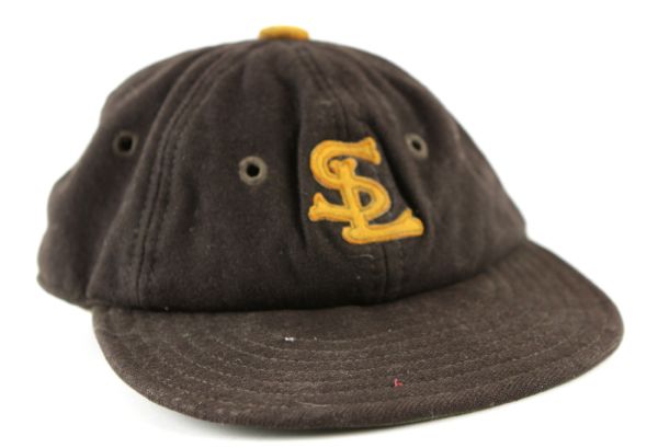 1938 Ed Linke St. Louis Browns Rawlings Game Worn Cap – Last Year of Style (MEARS LOA)