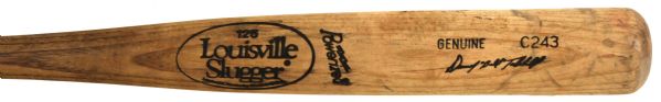 1990 Danny Tartabull Kansas City Royals Louisville Slugger Professional Model Game Used Bat (MEARS LOA)