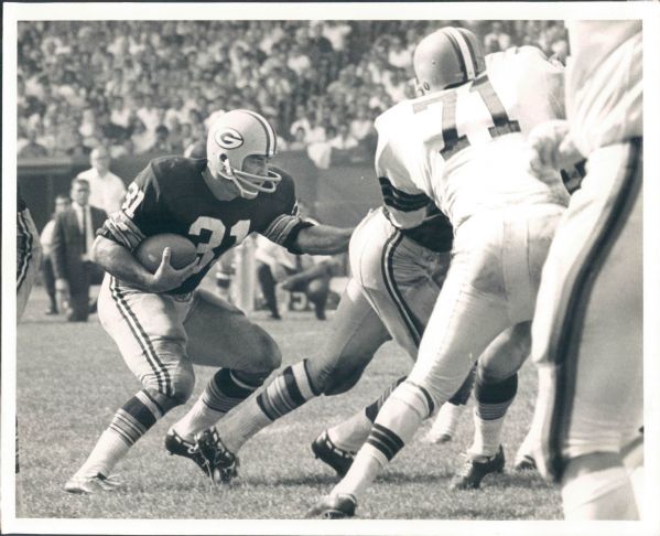 1960s Jim Taylor Green Bay Packers "TSN Collection Archives" Original 8" x 10" Photo (Sporting News Collection Hologram/MEARS LOA)