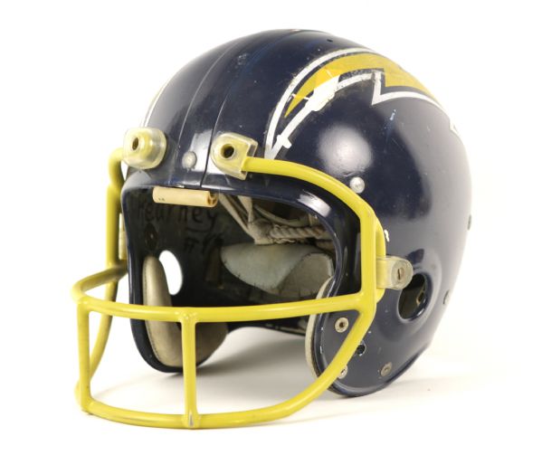 1971 Circa San Diego Chargers Game Worn Suspension Helmet - MEARS LOA 