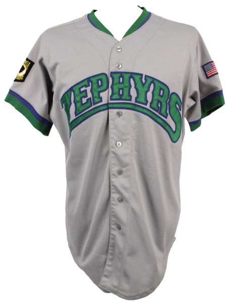 1990-91 Denver Zephyrs #1 Game Worn Jersey - MEARS LOA 