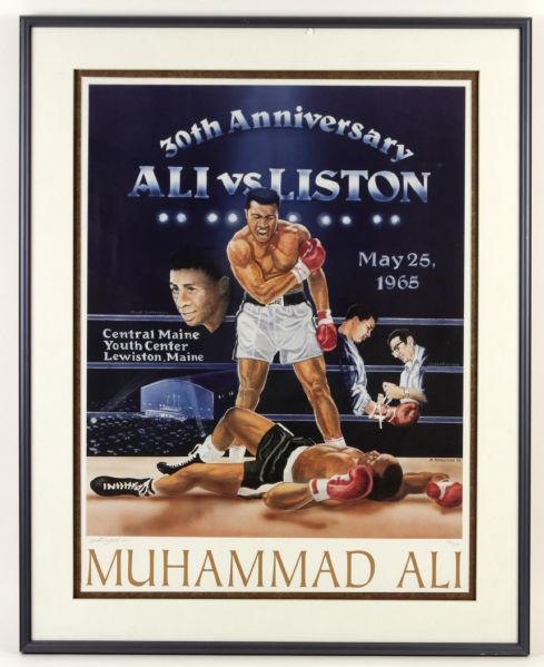 Muhammad Ali Poster Artwork Sports Illustrated/Ring Magazine Cover Collage (Lot of 4)