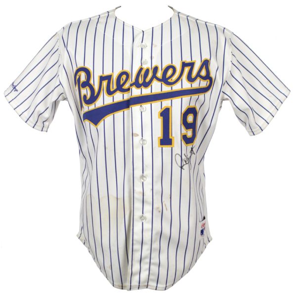 1991-92  Robin Yount Milwaukee Brewers Signed Authentic Jersey - JSA