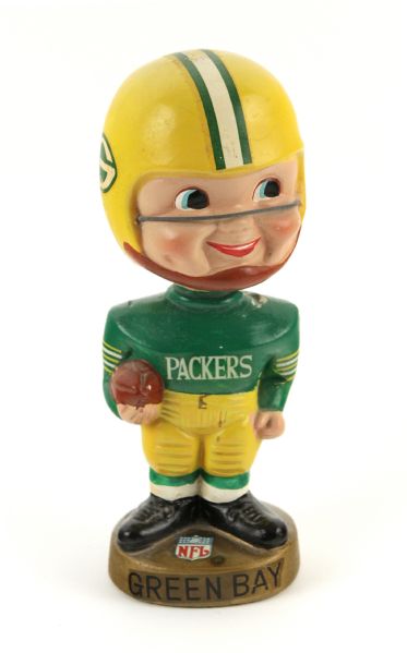 1968-70 Green Bay Packers Gold Base Nodder Bobble Head 