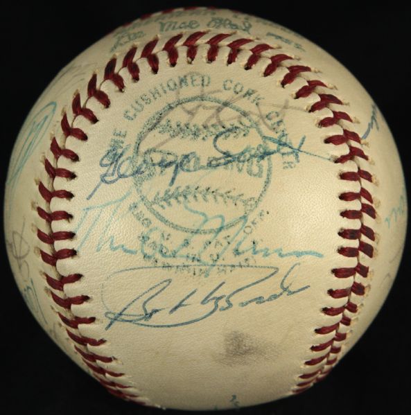 1975 American League All-Star Team Signed Baseball w/21 Sigs. Incl. Billy Martin Thurman Munson Yaz - JSA 