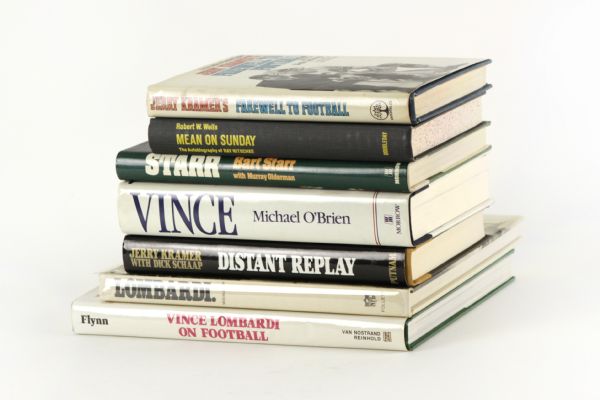 1969-85 Green Bay Packers Hardcover Book w/Vince Lombardi Bart Starr Jerry Kramer  (Lot of 7)