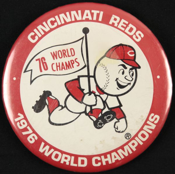 1976 Cincinnati Reds World Champions 3 1/2" Pinback Button