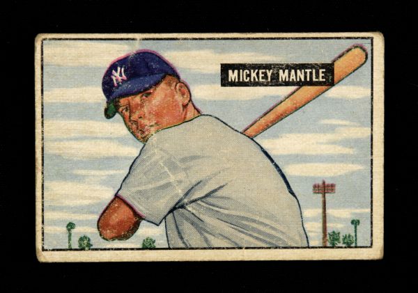 1951 Mickey Mantle New York Yankees Bowman #253 Rookie Card 