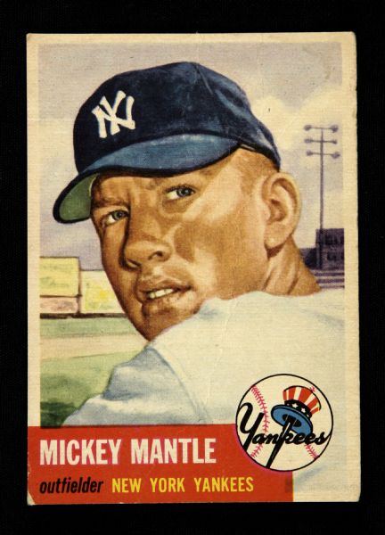 1953 Mickey Mantle New York Yankees Topps #82 Card 