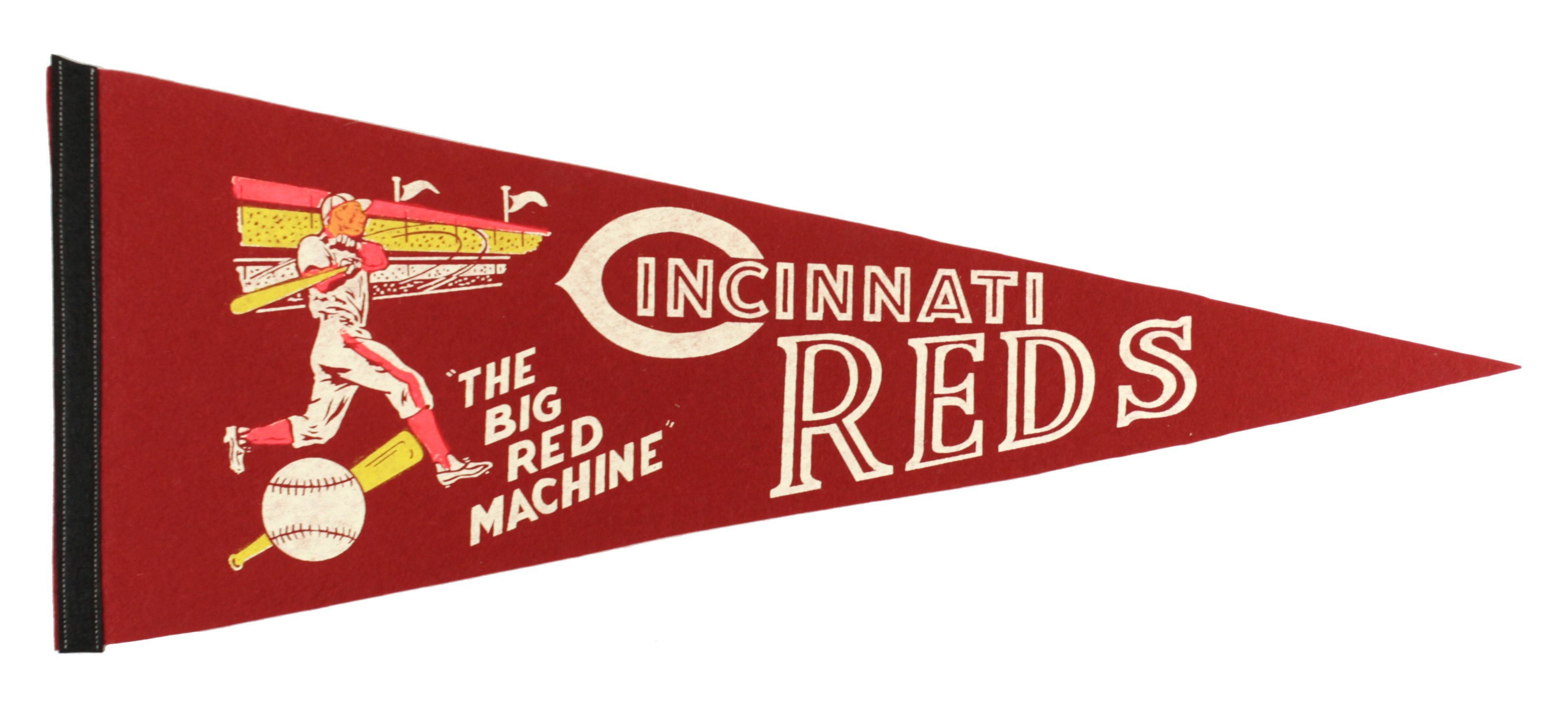 Lot Detail - 1950s Cincinnati Reds Full Size 29 Big Red Machine Pennant