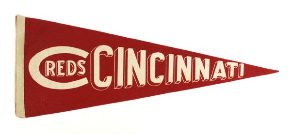 1940s Cincinnati Reds Full Size 29" Pennant