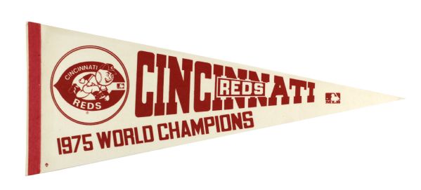 1975 Cincinnati Reds World Champions Full Size 29" Pennant