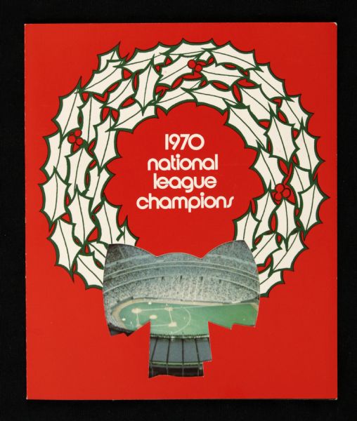 1970 Cincinnati Reds National League Champions Christmas Cards 