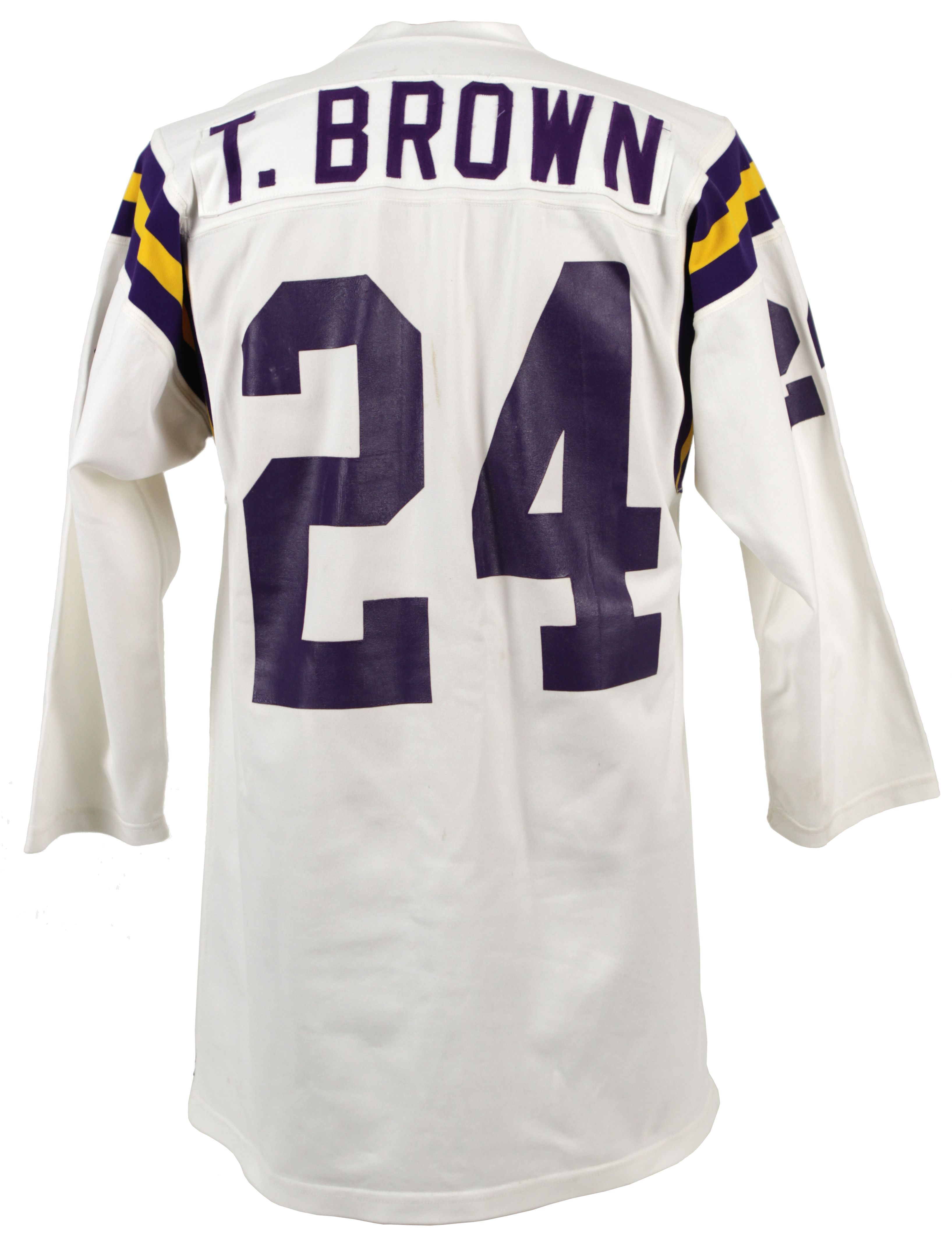 Lot Detail - 1972-73 Terry Brown Minnesota Vikings Game Worn Jersey  w/Repair (MEARS LOA)