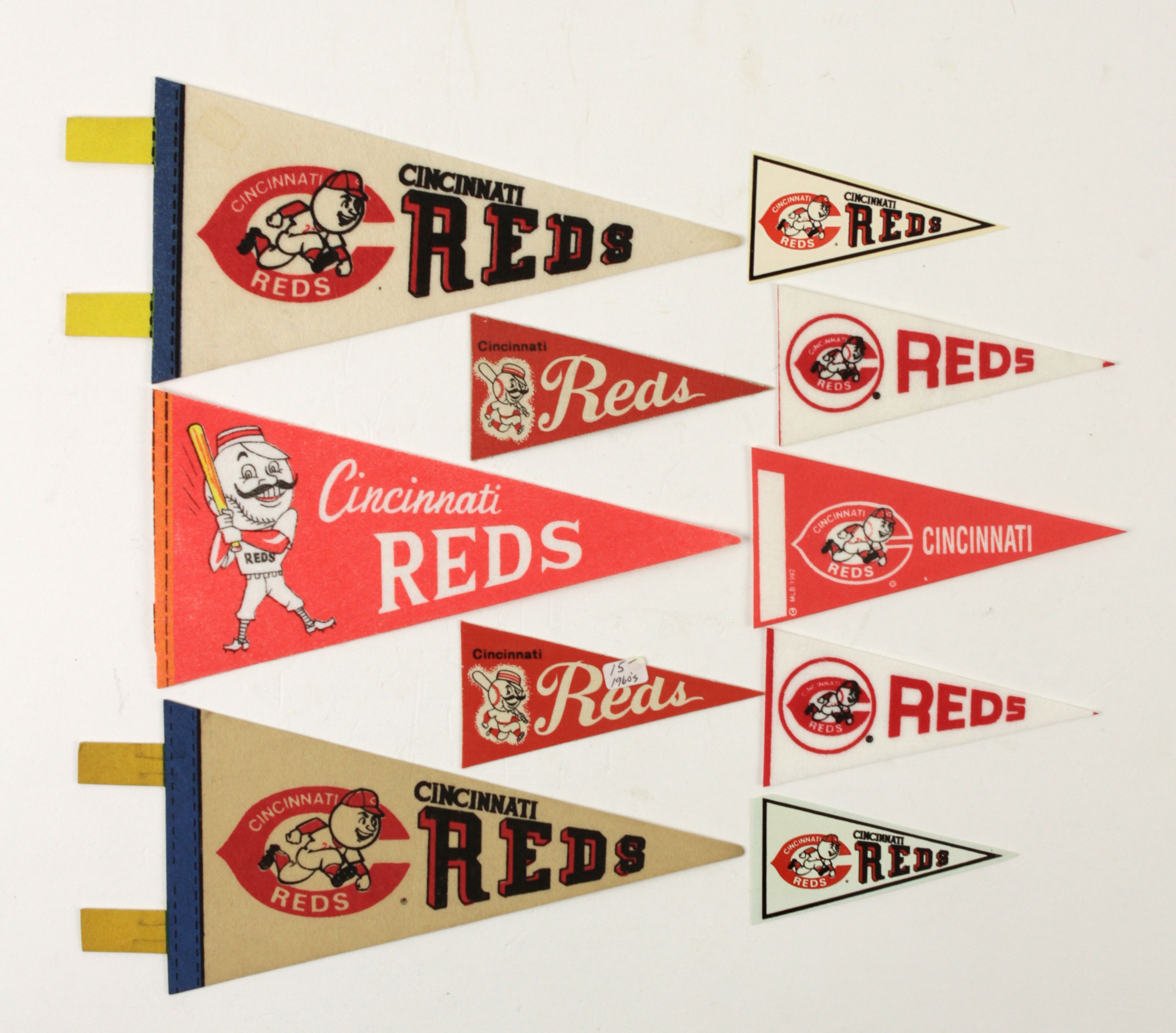 Lot Detail - 1940s-70s Cincinnati Reds Mini-Pennant Collection (Lot of 34)