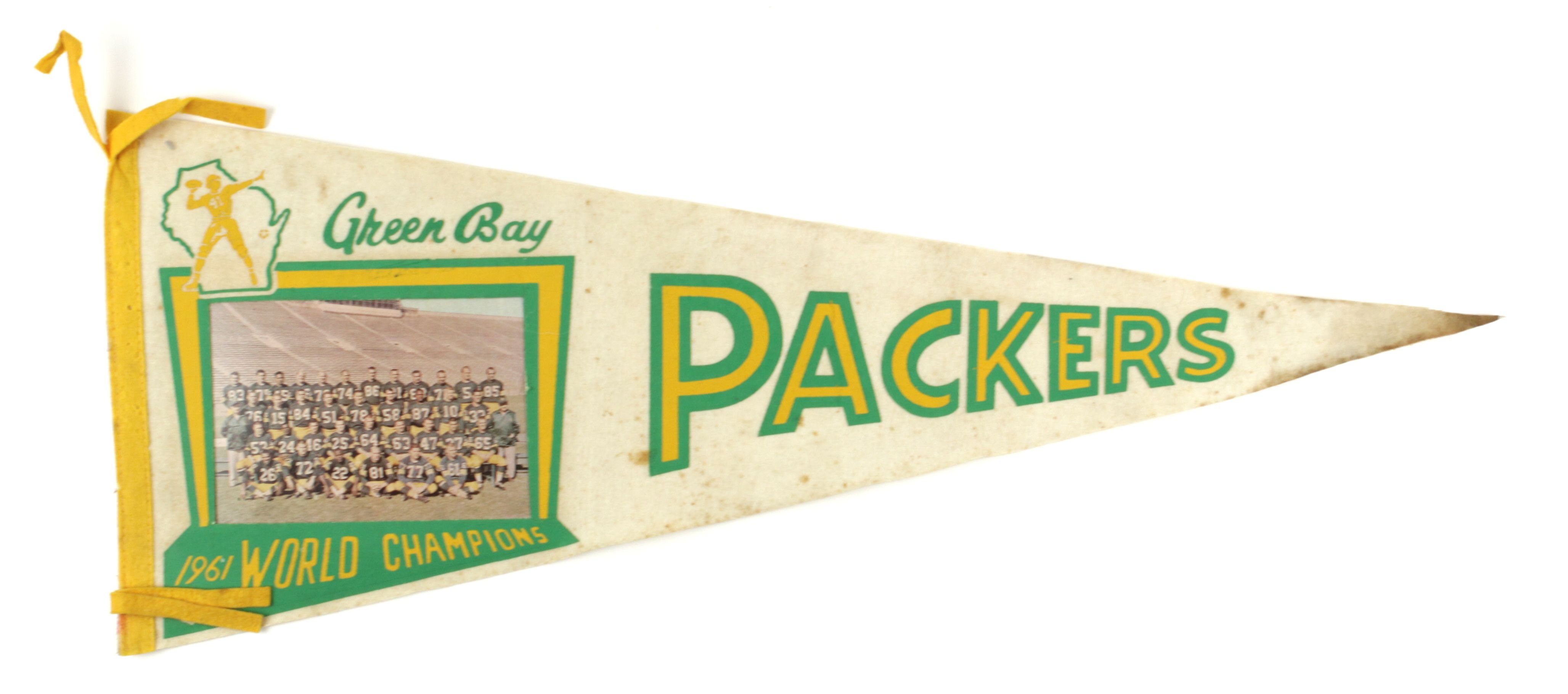 Lot Detail - 1961 Green Bay Packers World Champions Photo Pennant - Rare  Style