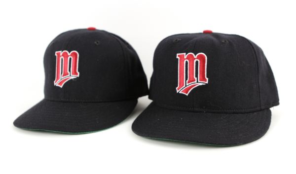 1992-93 Minnesota Twins Professional Model Cap - Lot of 2 