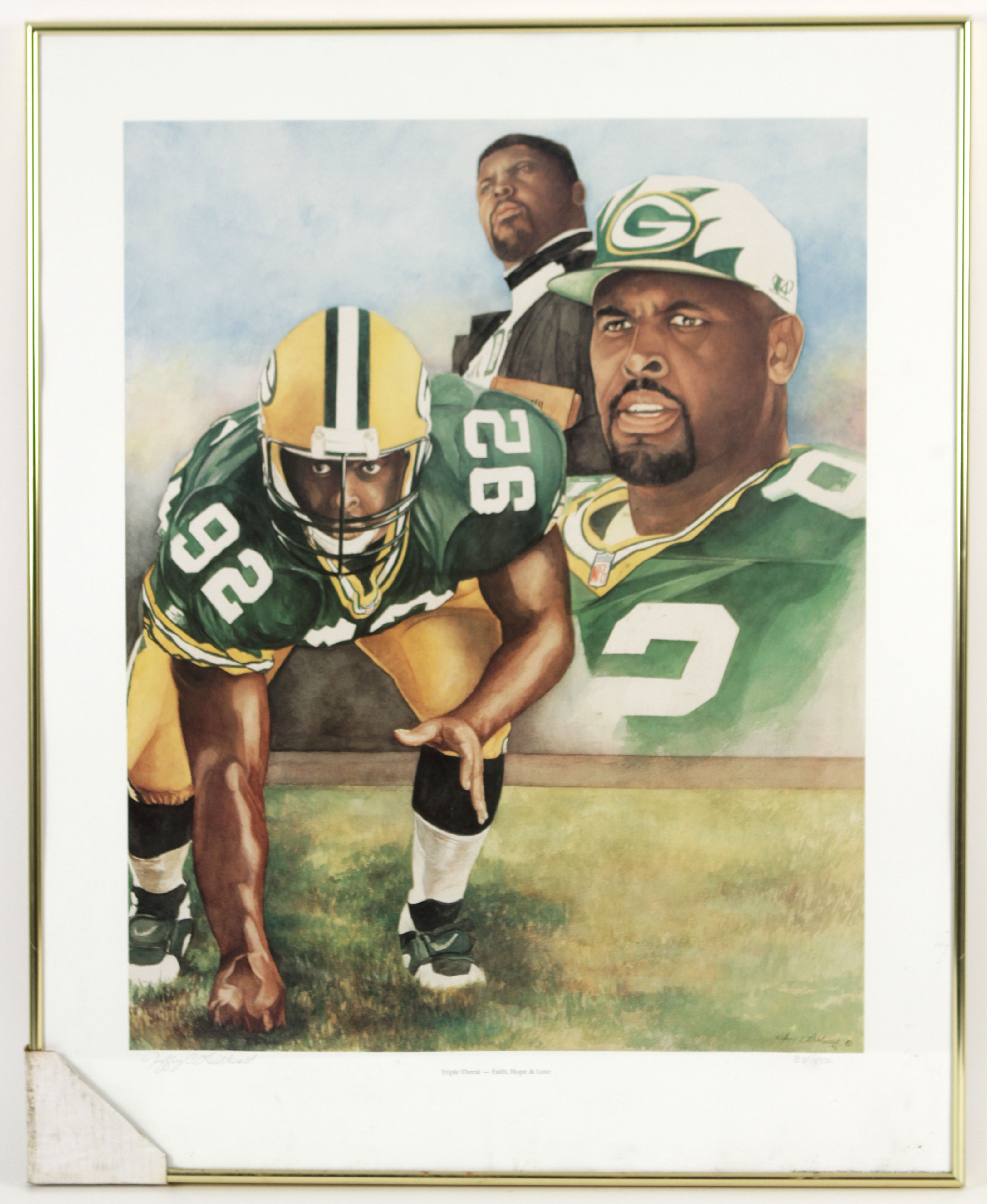 : REGGIE WHITE Autographed Cut REPRINT Framed 8x10 Photo