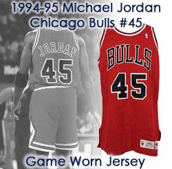 1994-95 Michael Jordan Chicago Bulls Game Worn #45 Jersey Worn During Comeback Season (MEARS LOA)