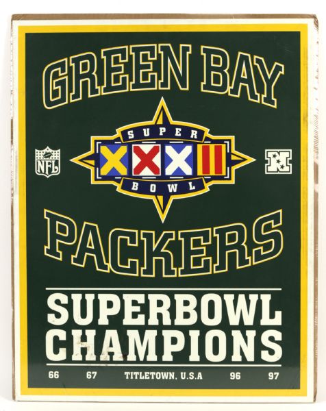 1998 Green Bay Packers 22" x 28" Super Bowl XXXII Champions Phantom Poster