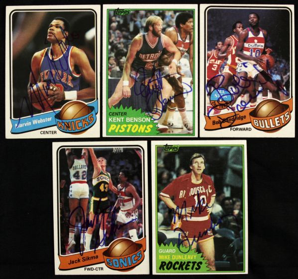 1979-82 Milwaukee Bucks Signed Basketball Card (Lot of 11) - JSA 