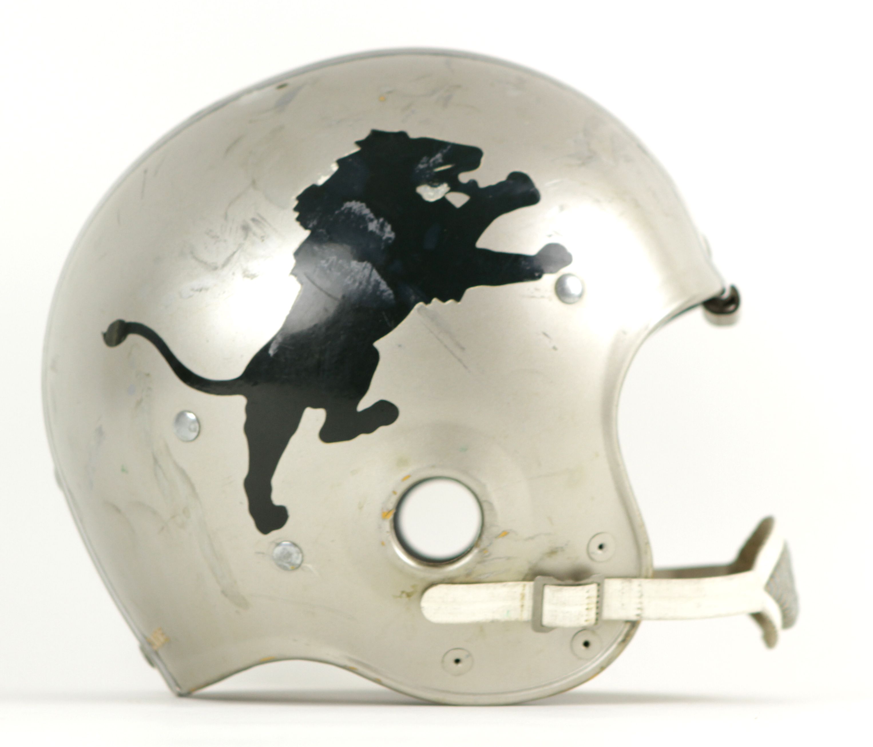 Lot Detail - 1966-67 Garo Yepremian Detroit Lions Game Worn Suspension  Helmet Rare Headgear With No Facemask (MEARS LOA)