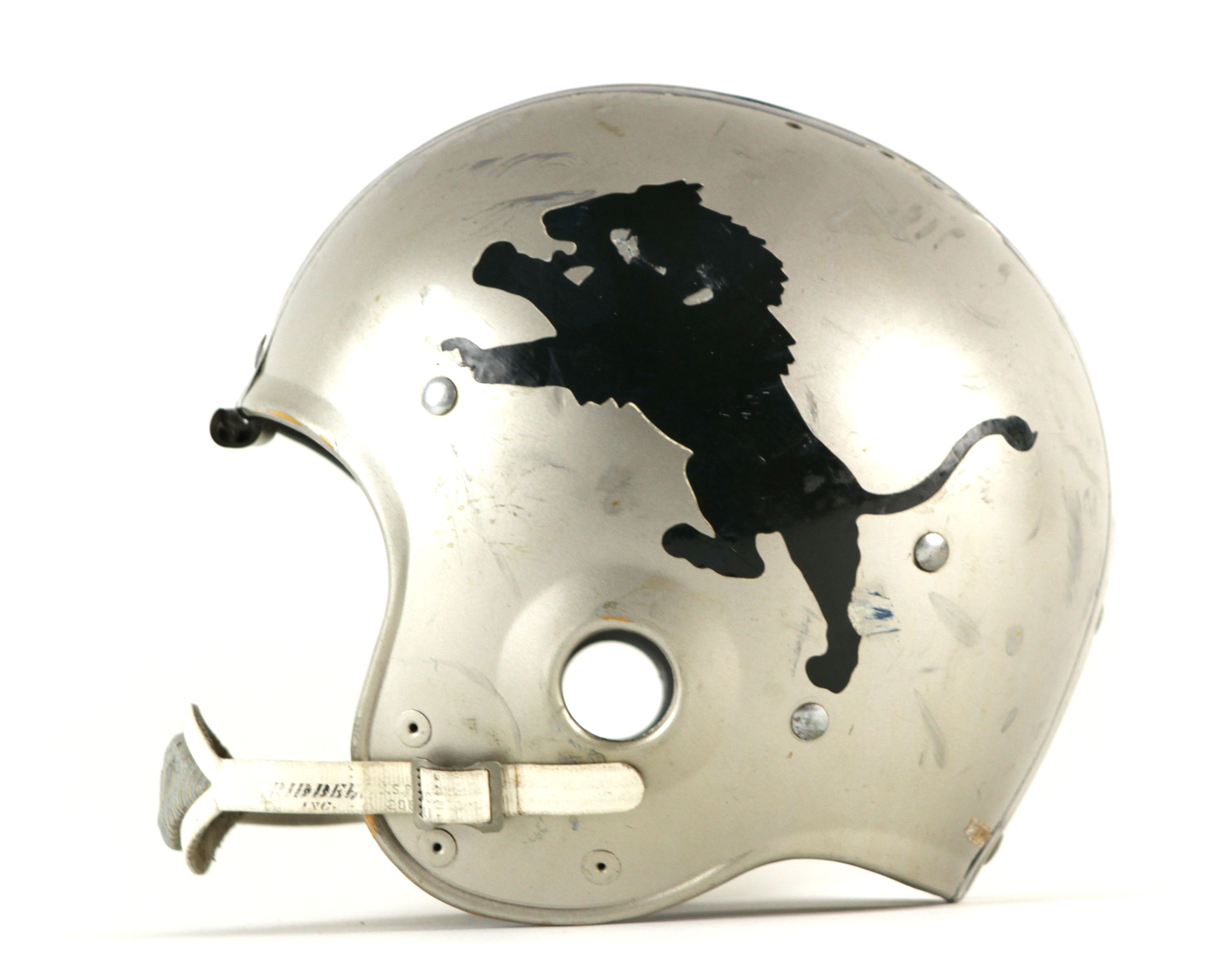 Lot Detail - 1966-67 Garo Yepremian Detroit Lions Game Worn Suspension  Helmet Rare Headgear With No Facemask (MEARS LOA)