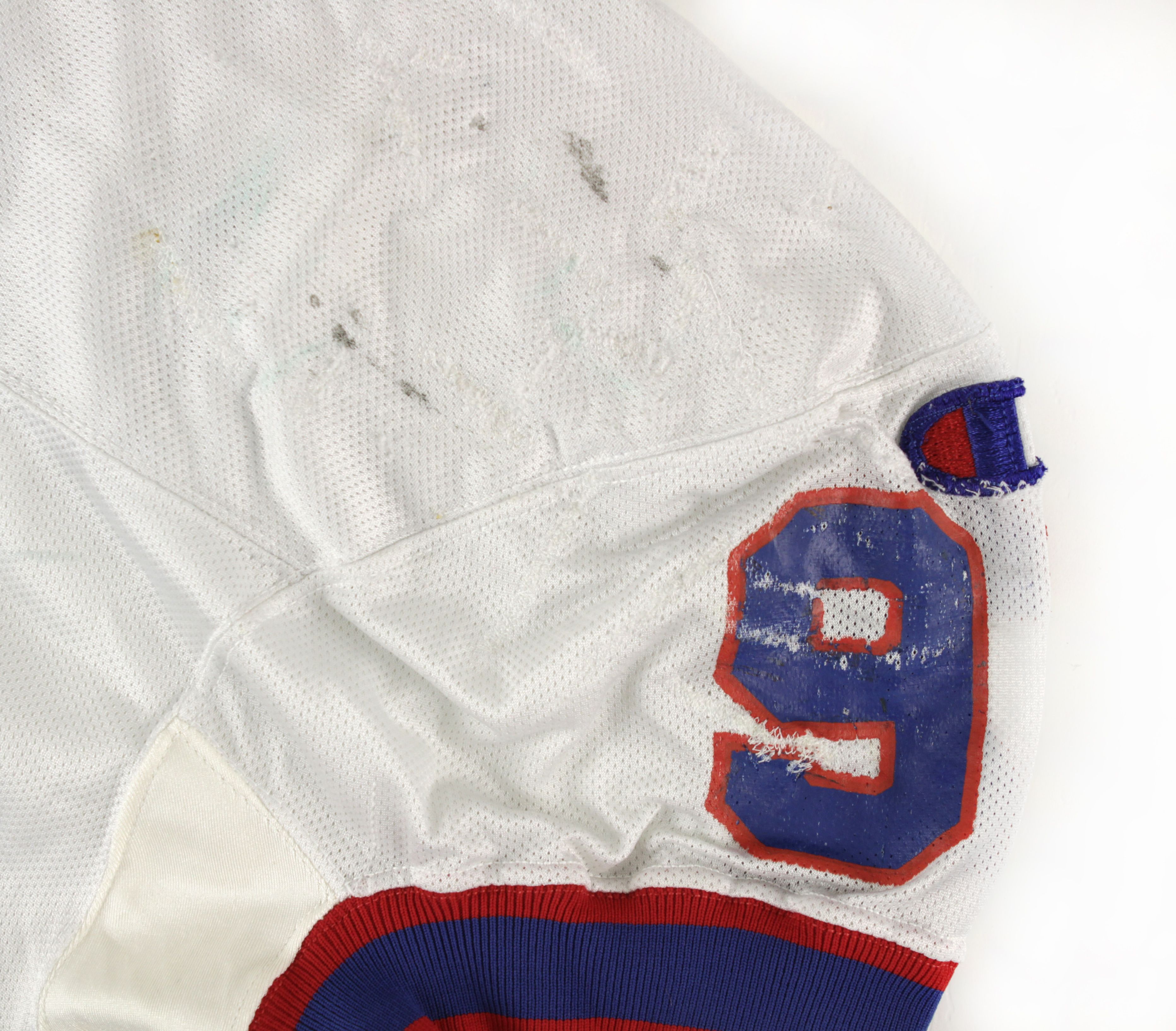 Lot Detail - 1995-96 Ted Washington Buffalo Bills Game Worn Jersey Littered  With Repairs (MEARS LOA)