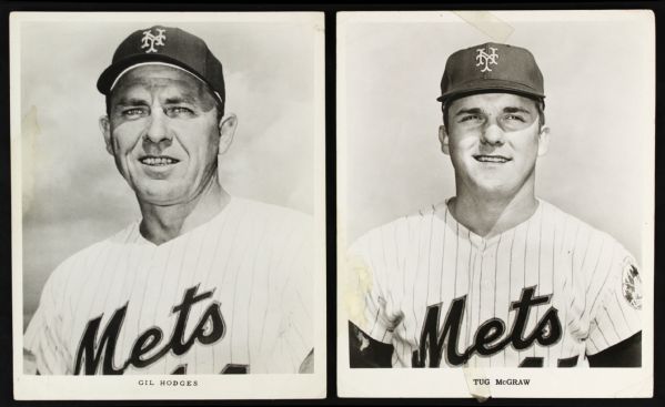 1969 New York Mets 8" x 10" Photo - Sent to Press Corps 14 w/Tug McGraw Tom Seaver Gil Hodges 