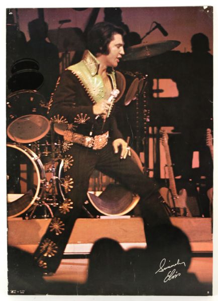 1960s Elvis Presley 20" x 29" Poster On Thick Cardboard Posterboard 