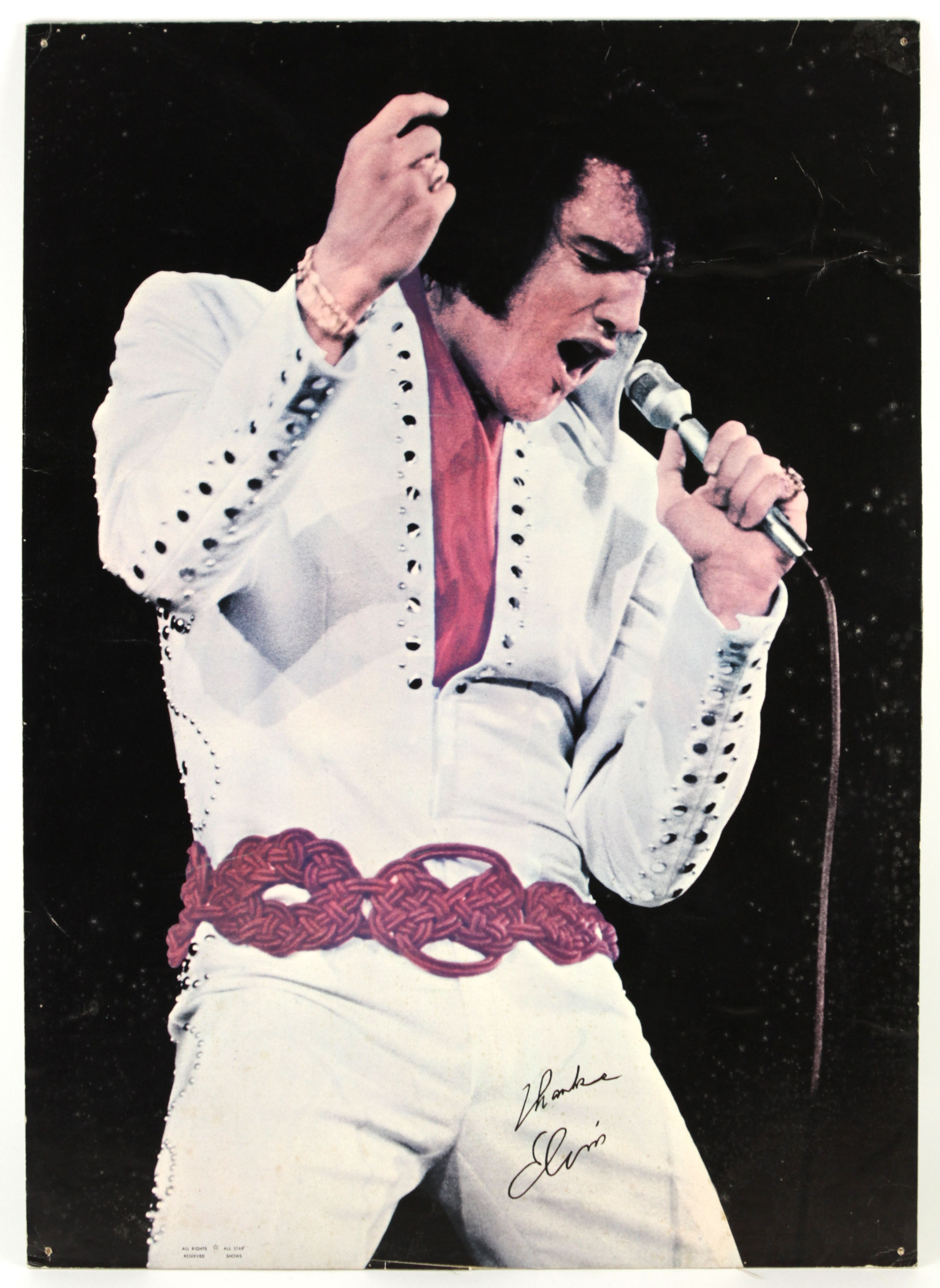 Lot Detail 1960s Elvis Presley 20 X 29 Poster On Thick Cardboard Posterboard