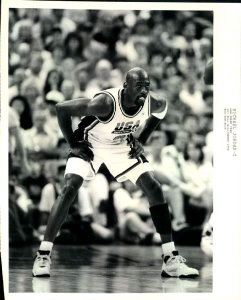 1991-92 Michael Jordan All Star Dream Team "TSN Collection Archives" Original 8" x 10" Photos (Sporting News Collection Hologram/MEARS LOA) - Lot of 2