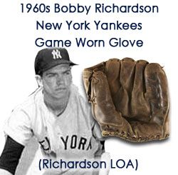 1960s Bobby Richardson New York Yankees Game Used Glove w/Richardson Signed Letter (MEARS LOA)